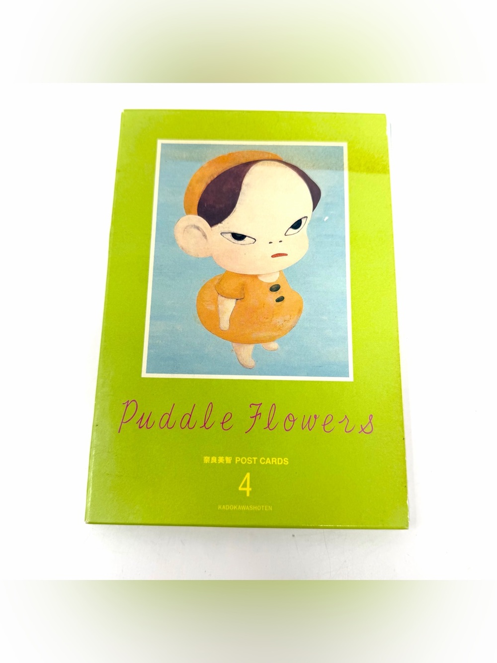 Yoshitomo Nara #4 Puddle Flowers 16 Vintage Postcards Kadowka Shoten Rare EUC